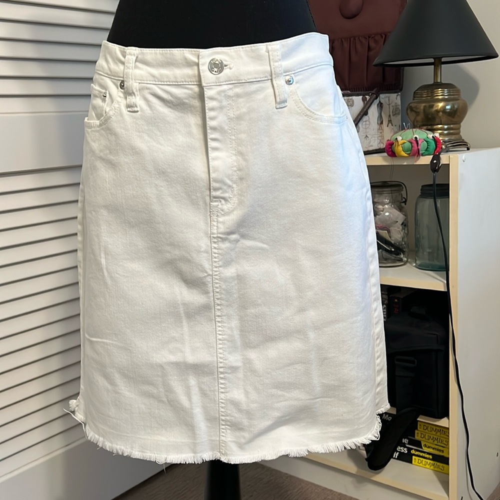 White J Crew denim skirt size 31.